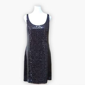❤️Last Chance Ann Taylor gray sleeveless sequined evening dress size 8